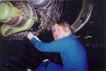 Brandi under jet engine.jpg